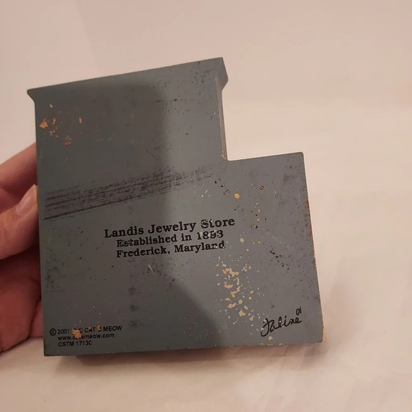 Vintage 2001 The Cat's Meow Landis Jewelry Store Building Shelf Sitter - Picture 7 of 10